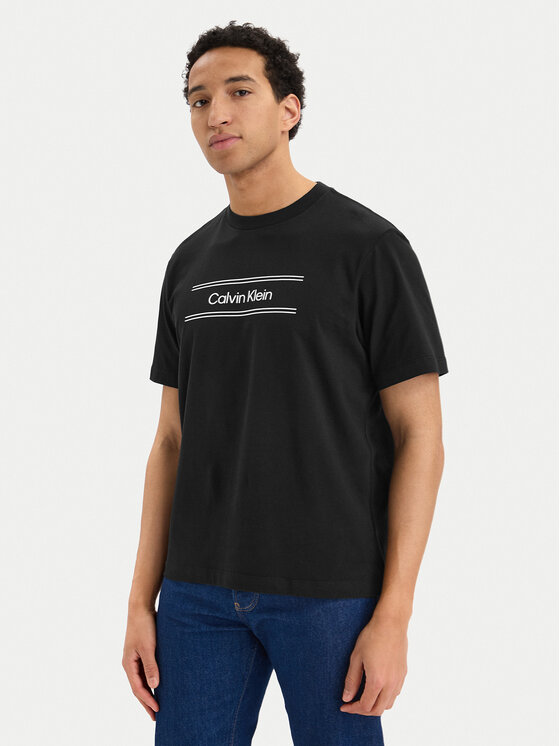 Calvin Klein Calvin Klein Camiseta SS 20s EU LV04LG813G Negro Regular Fit