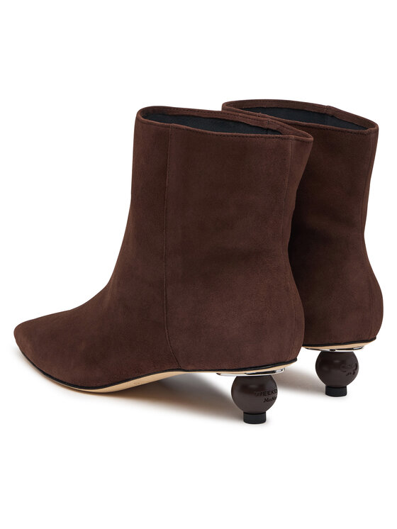Weekend Max Mara Botki Weekend Max Mara Wkacapanna 2625796014 Brązowy ciemny