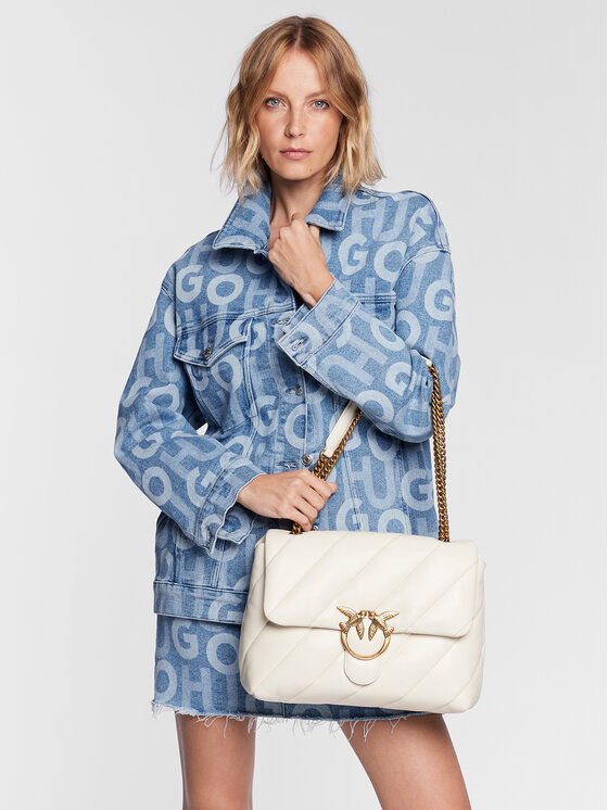 PINKO Geantă PINKO Love Big Puff Cl. PE 23 PLTT 100037 A0F2 Écru