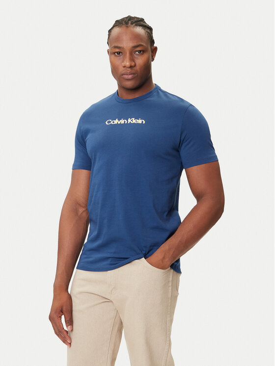 Calvin Klein Jeans Calvin Klein Jeans T-shirt Glitched Logo LV04RC858G Blu Regular Fit