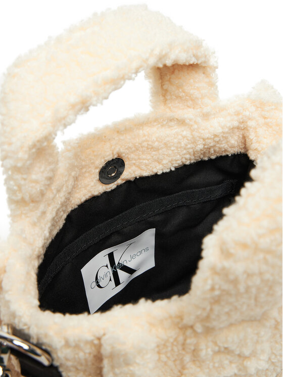 Calvin Klein Jeans Táska Calvin Klein Jeans Teddy Tote Bag IU0IU00355 Krém