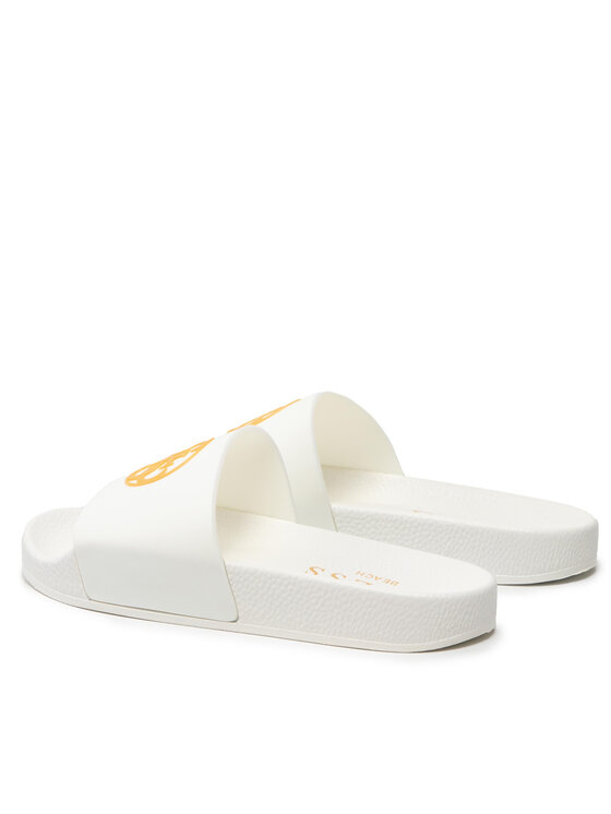 Guess Ciabatte Guess 4G Logo Beach Slippers E2GZ01 BB00F Bianco