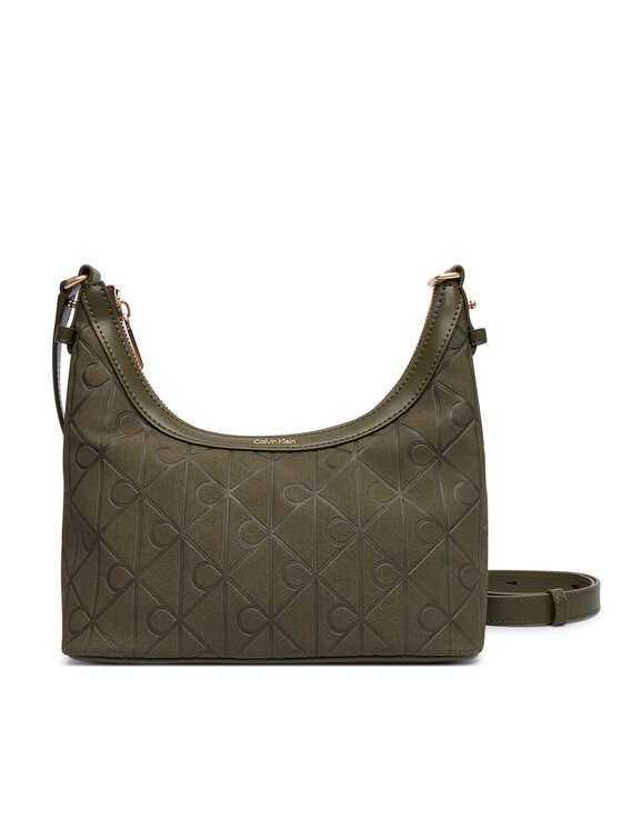 Calvin Klein Bolso Calvin Klein Emblem Aop Sueded Shoulder Bag LV04F3880G Verde oscuro