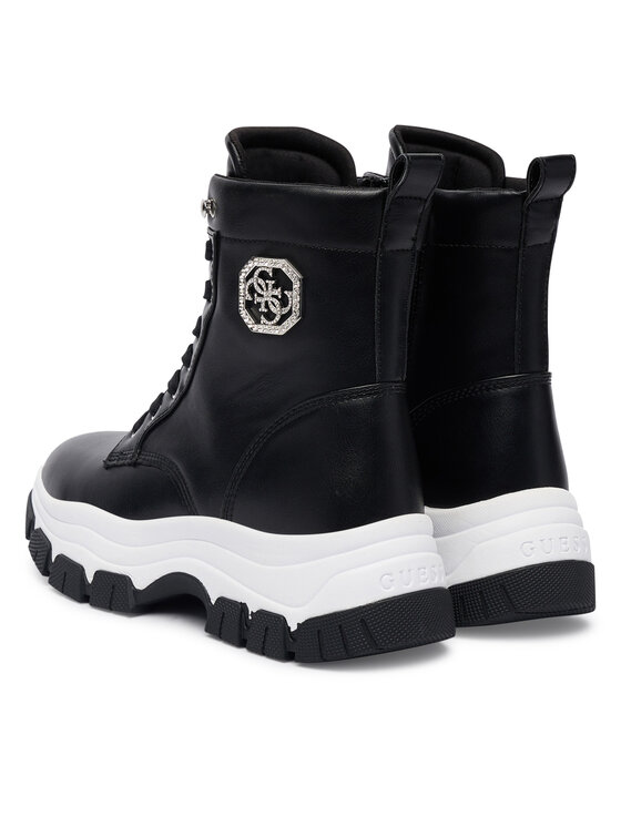 Guess Šnurovacia obuv Guess FLFBNZ ELE12 Čierna