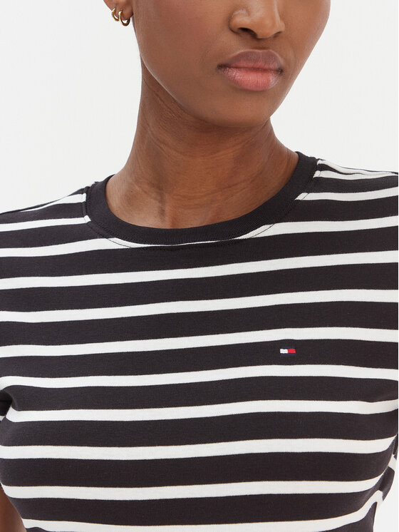Tommy Hilfiger Tommy Hilfiger Camiseta New Cody WW0WW40587 Negro Slim Fit
