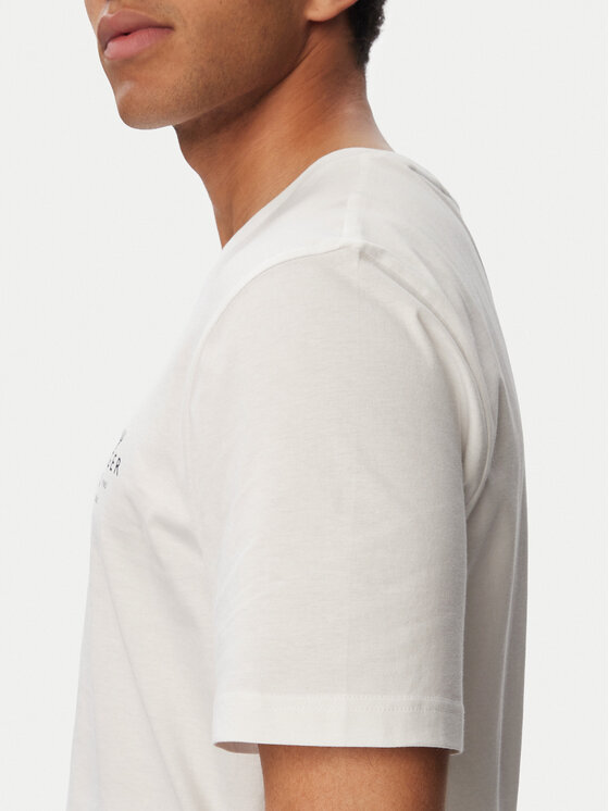 Tommy Hilfiger Tommy Hilfiger Camiseta Script Stack MW0MW43224 Blanco Regular Fit
