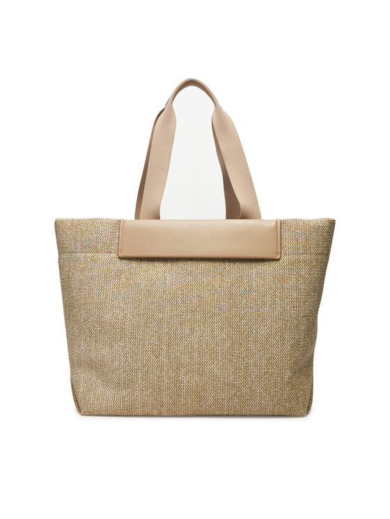 Calvin Klein Дамска чанта Calvin Klein Ck Raffia Large Shopper K60K613025 Бежов