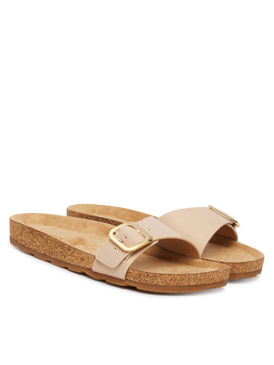 Tommy Hilfiger Nazouváky Tommy Hilfiger Cork Footbed Slip-On FW0FW09344 Béžová