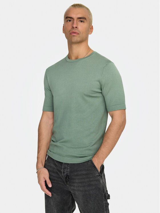 Only & Sons Only & Sons Футболка Wyler 22022928 Зелений Regular Fit