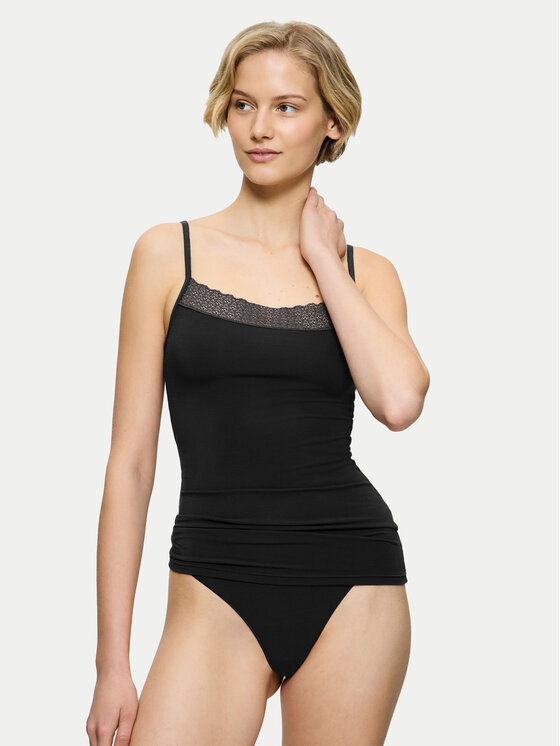 Triumph Triumph Top Feel Of Modal 10221654 Črna Slim Fit
