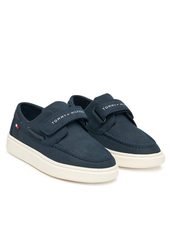 Tommy Hilfiger Poltopánky Tommy Hilfiger Low Cut Velcro T1B4-34340-0315 S Tmavomodrá