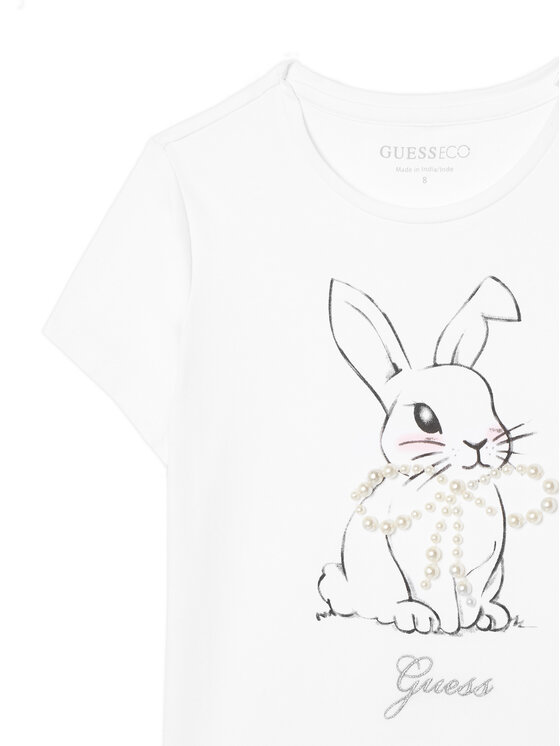 Guess Guess Футболка J6RI24 K6YW4 Білий Regular Fit