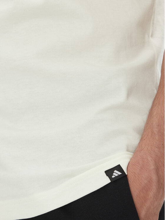 adidas adidas Футболка Lounge Slides Graphic Pocket JM0374 Білий Regular Fit
