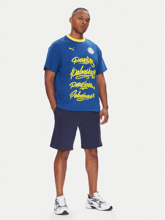 Puma Puma Футболка CWC Hoops x Palmeiras 631704 Голубий Regular Fit