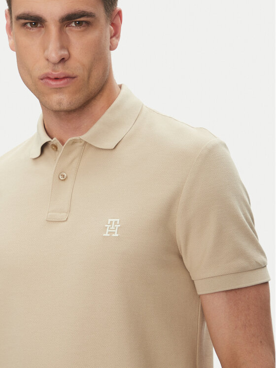 Tommy Hilfiger Tommy Hilfiger Polo majica MW0MW33167 Bež Regular Fit