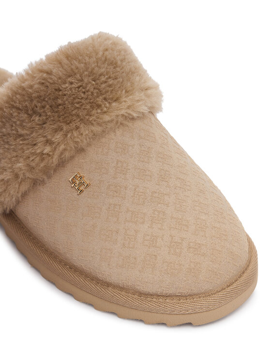 Tommy Hilfiger Papucs Tommy Hilfiger Th Premium Shearling Shoes FW0FW09947 Bézs