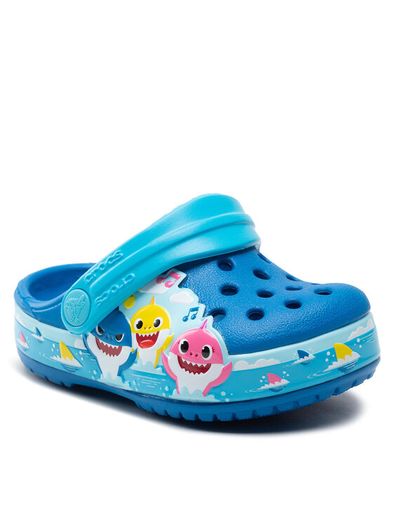Crocs Šľapky Crocs Crocsflbaby Shark Band Clog T 207066 Modrá