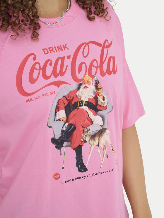 ONLY ONLY Camiseta Coca Cola 15355794 Rosa Regular Fit