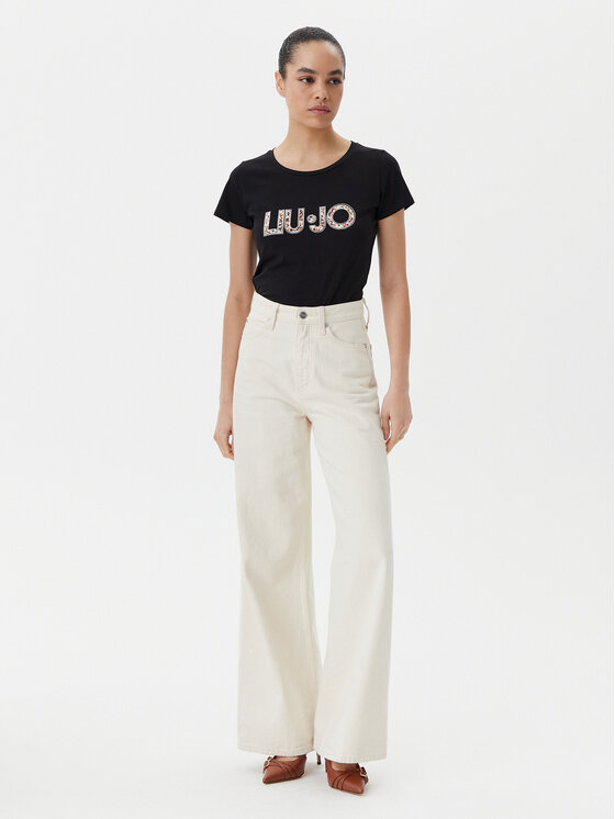 Liu Jo Beachwear Liu Jo Beachwear Marškinėliai VA5154 JS003 Juoda Regular Fit