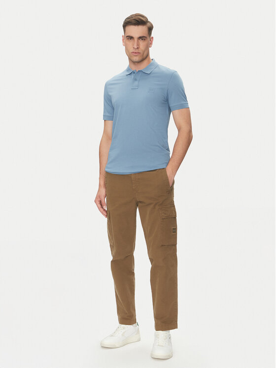 BOSS BOSS Polo majica Passenger 50507803 Modra Slim Fit