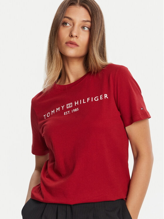 Tommy Hilfiger Tommy Hilfiger Camiseta WW0WW40276 Rojo Regular Fit