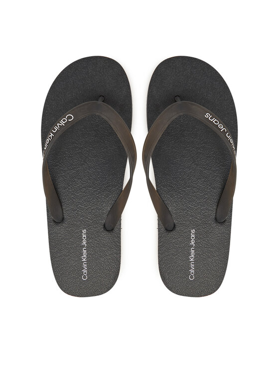 Calvin Klein Jeans Čības uz pirksta Calvin Klein Jeans Thong+ Tpu YM0YM01265 Melns