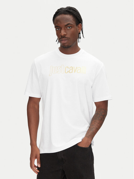 Just Cavalli Just Cavalli Футболка 78OAHT16 Білий Regular Fit