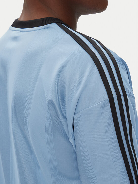 adidas adidas Majica adicolor Jacquard JW5879 Svetlo modra Loose Fit
