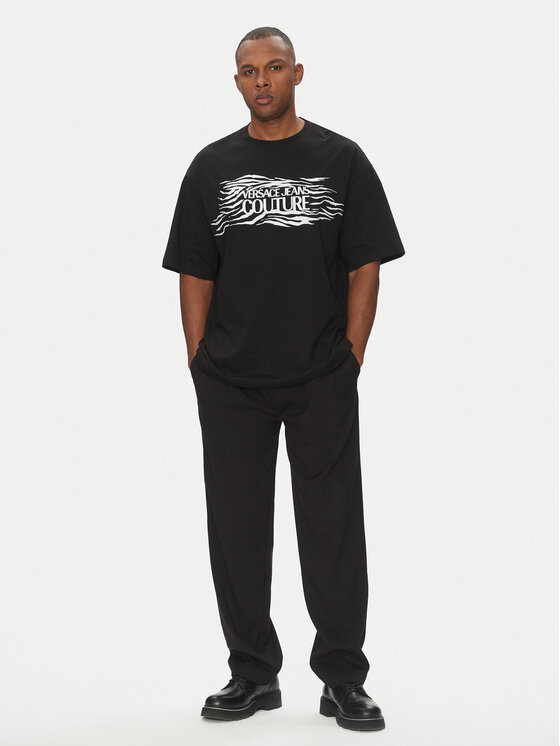 Versace Jeans Couture Versace Jeans Couture Футболка 78GAH6L1 Чорний Regular Fit