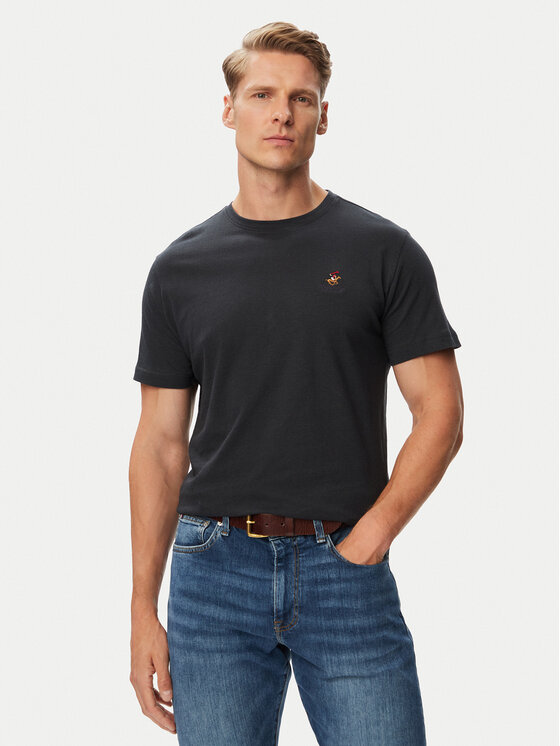 Beverly Hills Polo Club Beverly Hills Polo Club Camiseta P-SS26M-TS450030BLU Azul marino Regular Fit