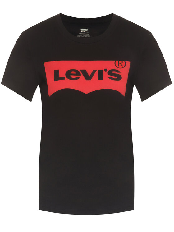 Levi's® Levi's Marškinėliai The Perfect Graphic Tee 17369-0201 Juoda Regular Fit