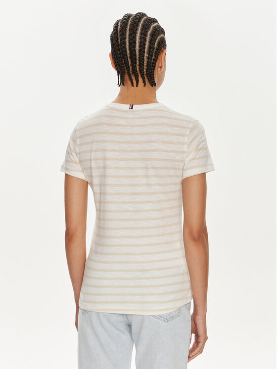 Tommy Hilfiger Tommy Hilfiger Camiseta 1985 WW0WW37857 Beis Slim Fit