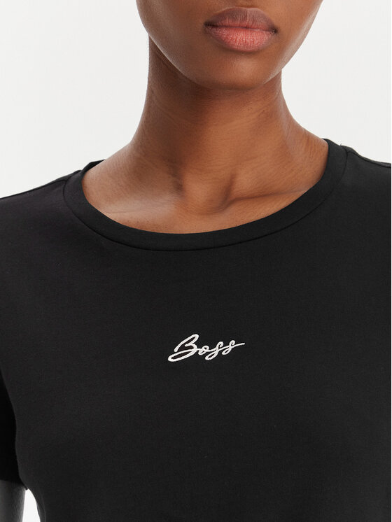 BOSS BOSS Camiseta Elove 50554696 Negro Slim Fit