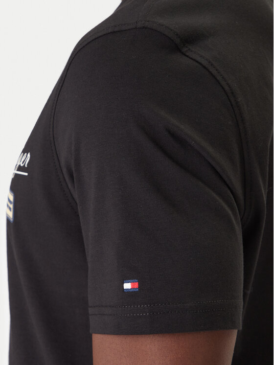 Tommy Hilfiger Tommy Hilfiger Camiseta Modern Ath Graphic MW0MW41471 Negro Regular Fit