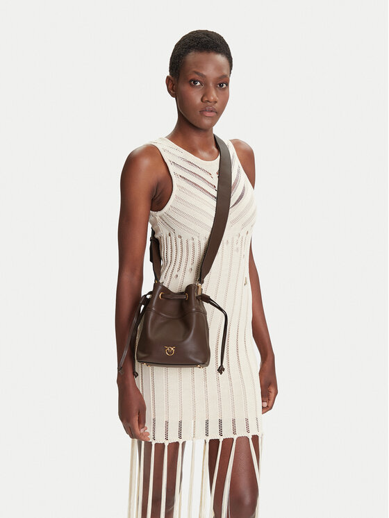 PINKO Kabelka PINKO Secchiello Mini Al 25-26 104303 A0QO Hnědá