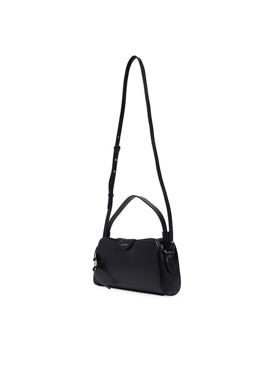 Calvin Klein Ročna torba Calvin Klein Emblem Trio Top Handle Camera Ba LV04F3370G Črna