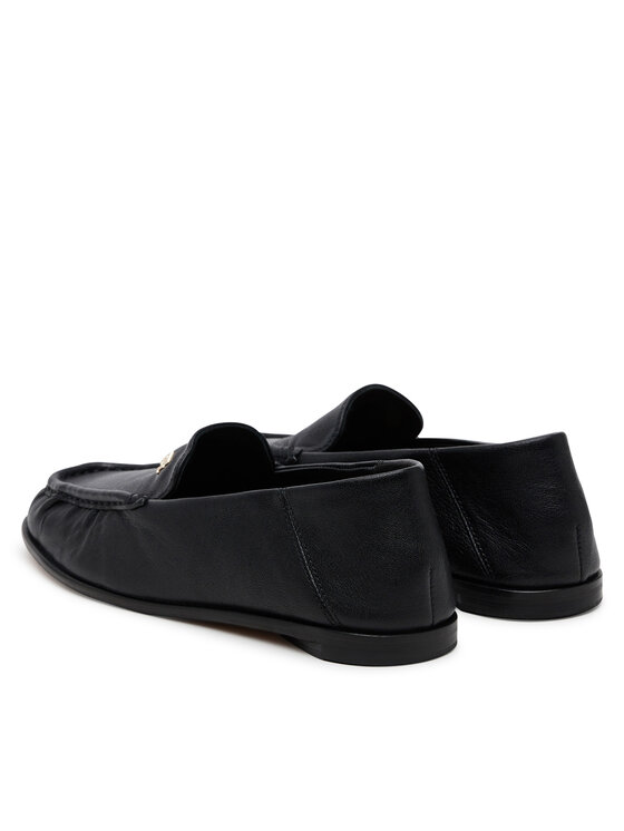 Tommy Hilfiger Mokasīni Tommy Hilfiger Soft Leather Squared Toe Loafer FW0FW08412 Melns