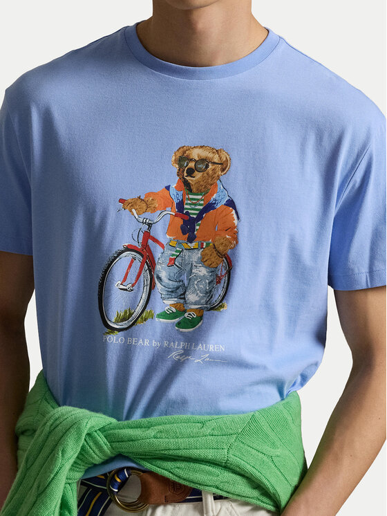 Polo Ralph Lauren Polo Ralph Lauren T-shirt 710B16612001 Plava Slim Fit