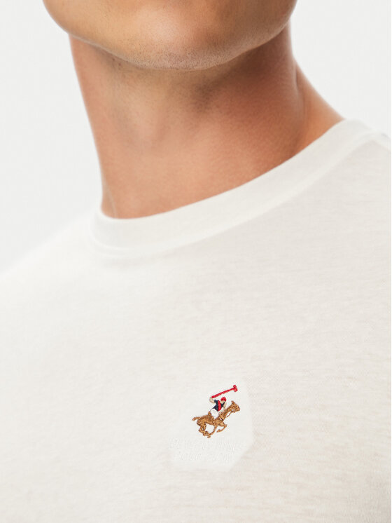 Beverly Hills Polo Club Beverly Hills Polo Club Camiseta P-SS26M-TS450030WHT Blanco Regular Fit