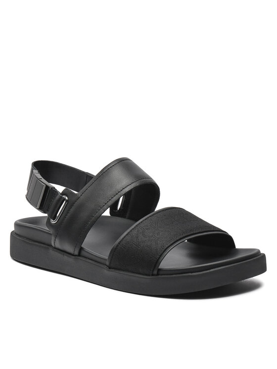 Calvin Klein Sandales Calvin Klein Back Strap Sandal Jaq Mono Ip HM0HM01421 Melns