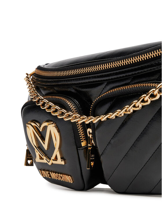 LOVE MOSCHINO Torbica za okrog pasu﻿ LOVE MOSCHINO JC4323PP0LKM0000 Črna