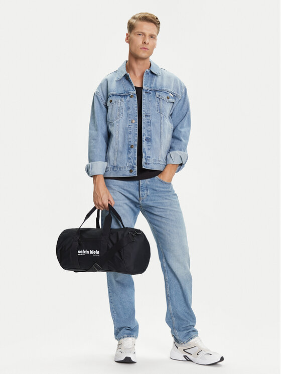 Calvin Klein Jeans Geantă sport Calvin Klein Jeans Ckj Graphic Ck Crossbody Duffle LV04G3163G Negru