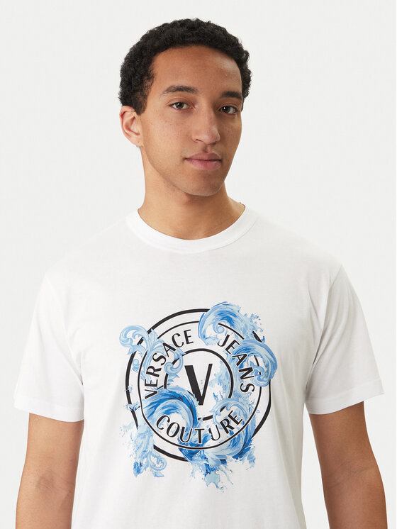 Versace Jeans Couture Versace Jeans Couture Camiseta 80GAHE01 CJ00E Blanco Regular Fit