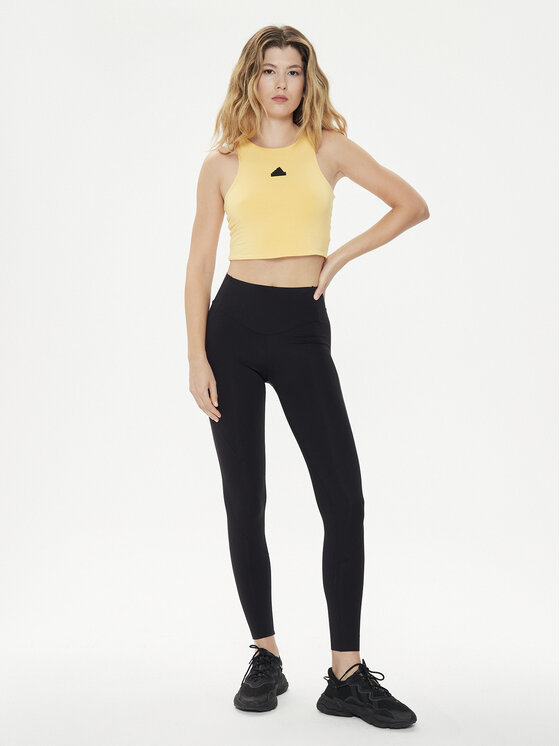 adidas adidas Топ City Escape IS0668 Жовтий Slim Fit