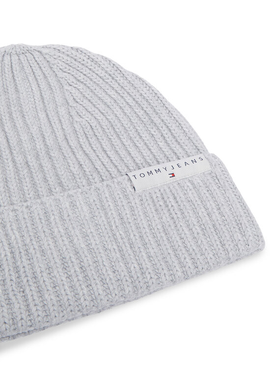 Tommy Jeans Čepice Tommy Jeans Tjm Linear Logo Beanie AM0AM14865 Světle šedá