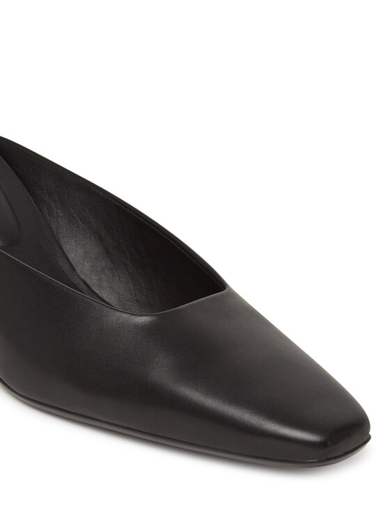 Calvin Klein Klapki Calvin Klein Heel Mule Pump 50 - Lth HW0HW02332 Czarny