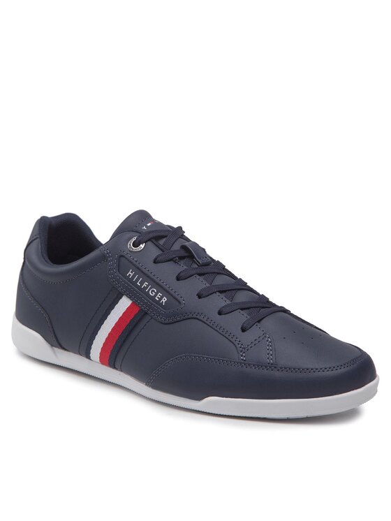 Tommy Hilfiger Snīkeri Tommy Hilfiger Classic Lo Cupsole Leather FM0FM04277 Tumši zils