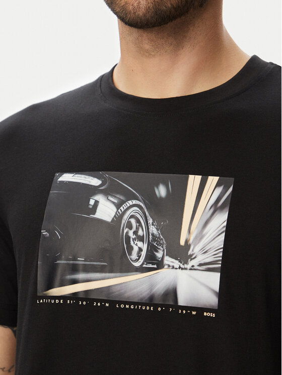 BOSS BOSS T-shirt Te Motors 50566627 Crna Regular Fit