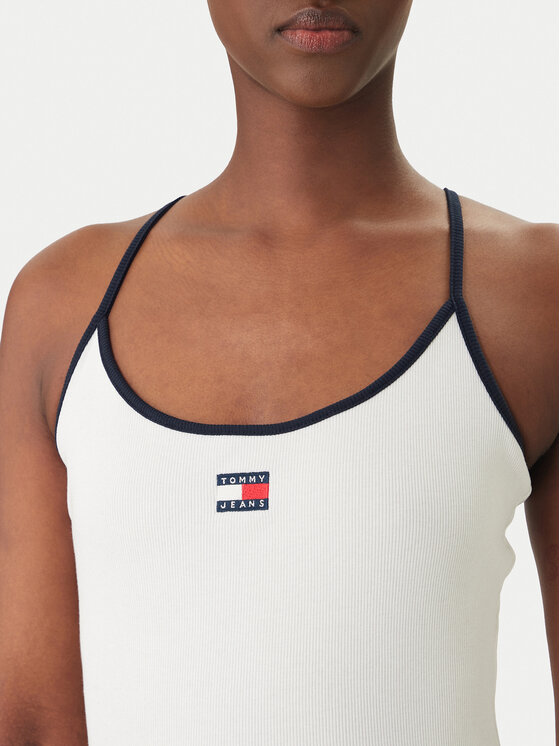 Tommy Jeans Tommy Jeans Top DW0DW22261 Blanco Slim Fit