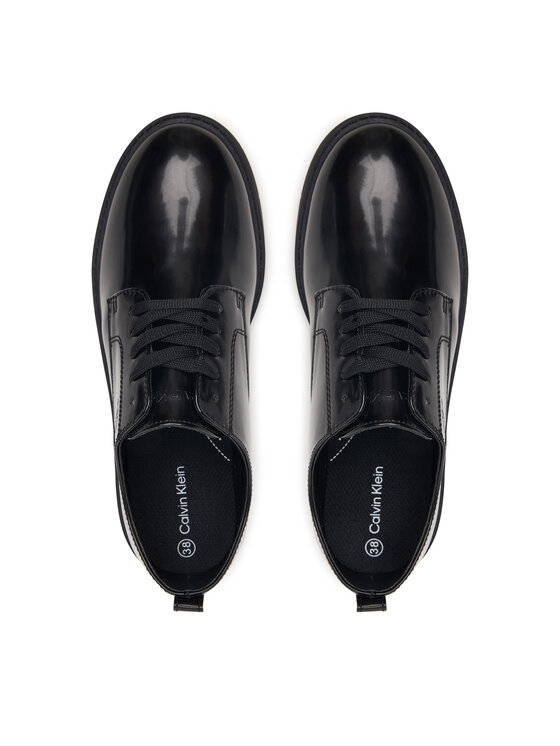 Calvin Klein Обувки Calvin Klein Low Cut Lace-Up Shoe V3X4-83494-1453 D Черен